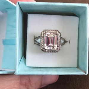 Art deco diamonique ring in 925 sterling silver